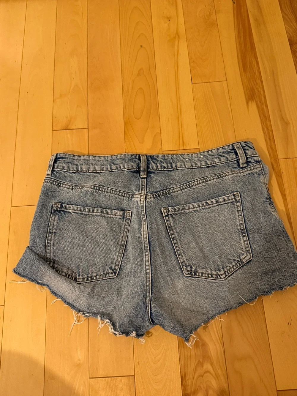 GARAGE Denim Distressed Blue Jean Shorts
